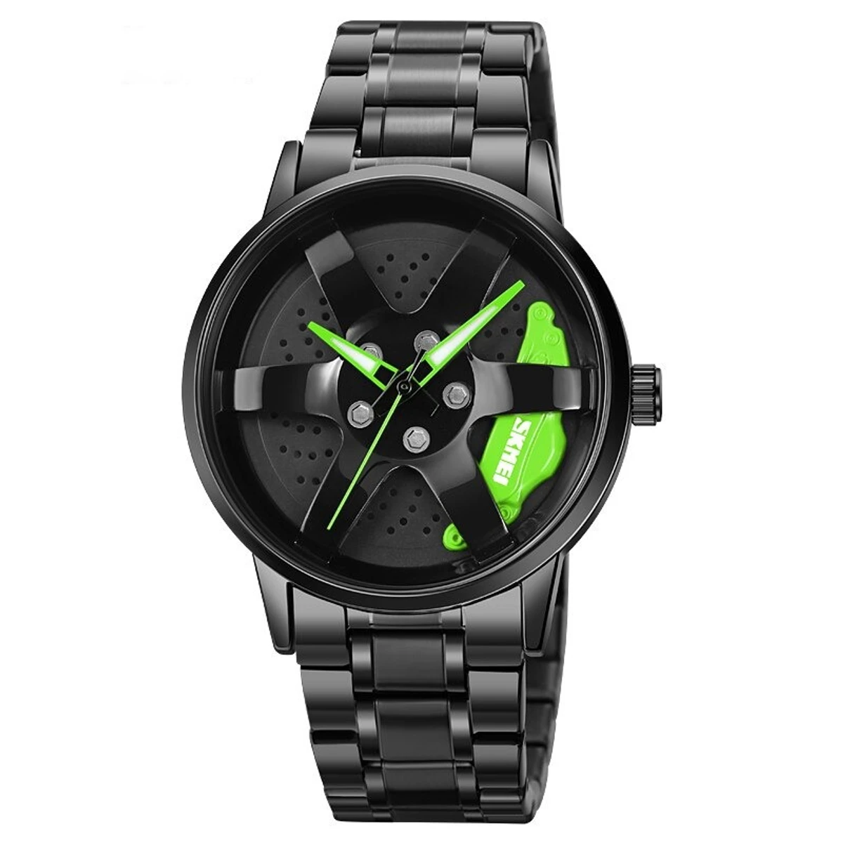 SKMEI WATCH MODEL 1787 CHAIN BLACK DIAL BLACK OR  GREEN COLOUR WATCH FOR MAN + এক পিস ব্যাটারি ফ্রি