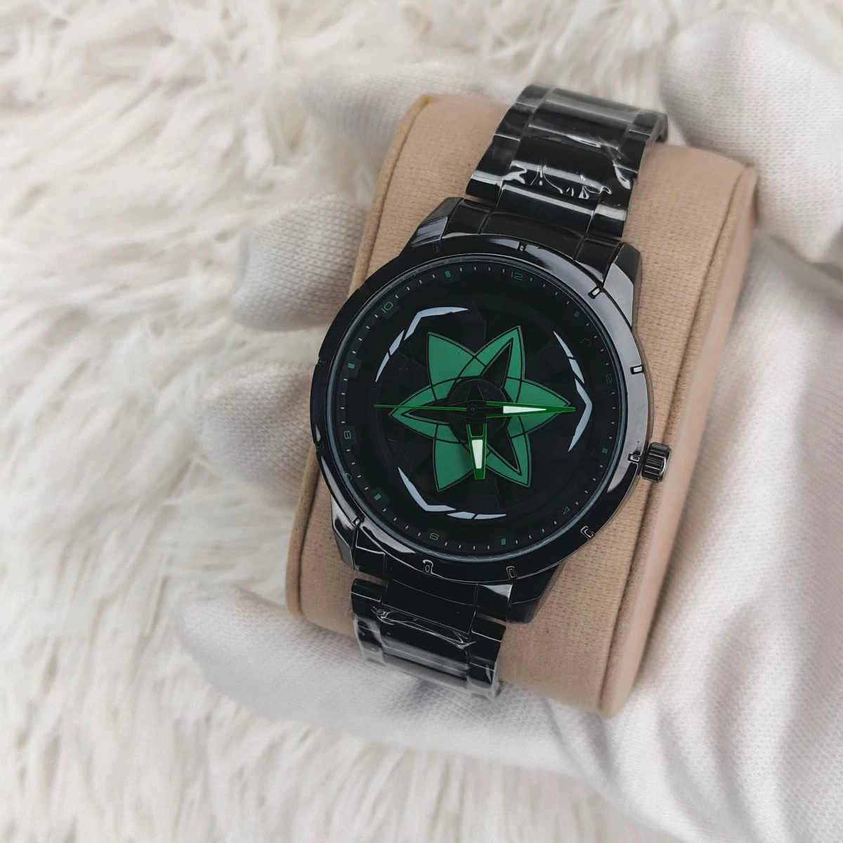 NEW STAR WATCH MODEL 3030 CHAIN BLACK DIAL BLACK OR GREEN COLOUR WATCH FOR MAN + এক পিস ব্যাটারি ফ্রি