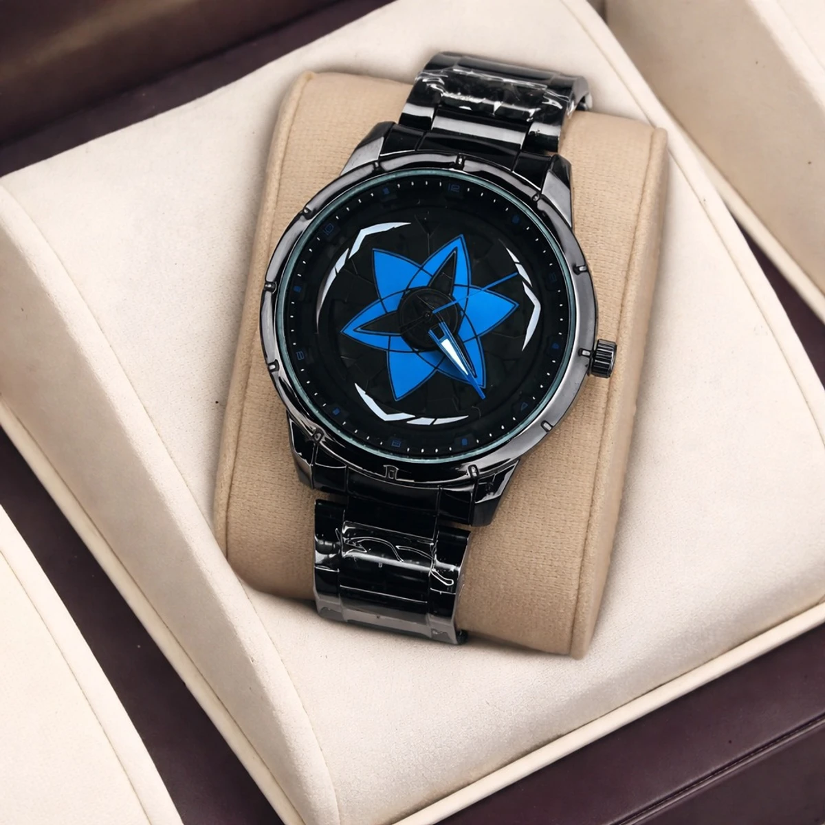 NEW STAR WATCH MODEL 3030 CHAIN BLACK DIAL BLACK OR BLUE COLOUR WATCH FOR MAN + এক পিস ব্যাটারি ফ্রি
