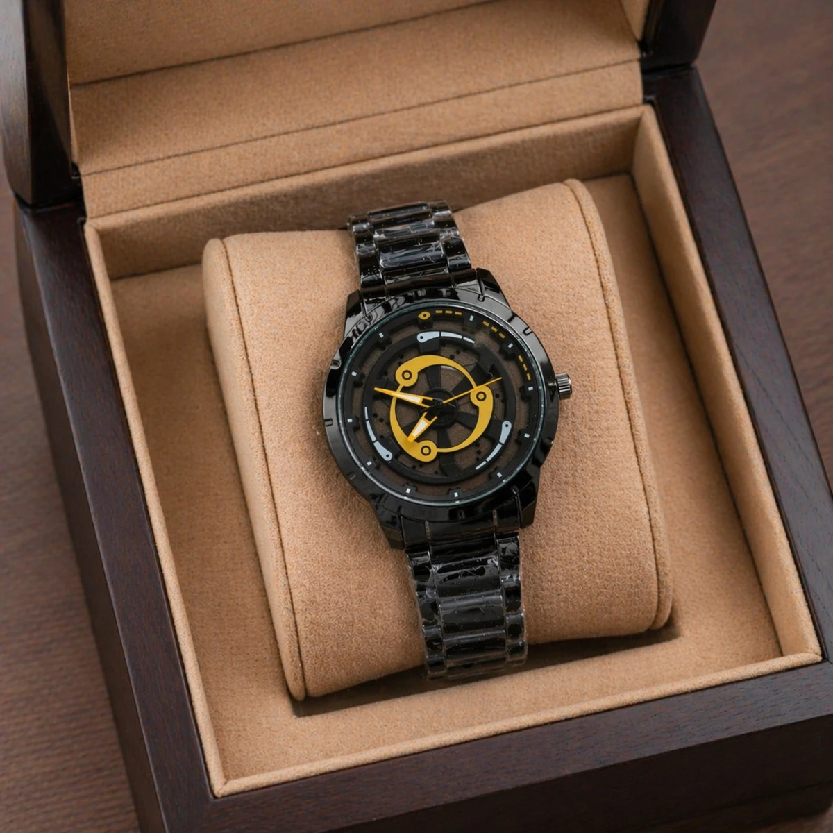 NEW WATCH MODEL 3050 CHAIN BLACK DIAL BLACK OR YELLOW CHORKI COLOUR WATCH FOR MAN + এক পিস ব্যাটারি ফ্রি