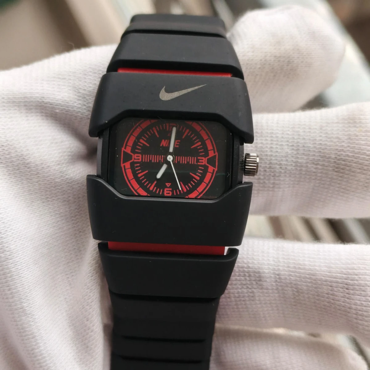 Premium Unisex Stylish Watch – Luxury Design - Nike Watch Model 9090 Full Black Or Red Colour Dial Black Or Red - এক পিস ব্যাটারি ফ্রি