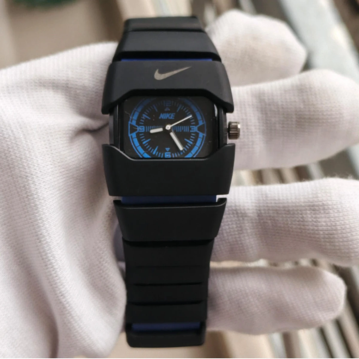 Premium Unisex Stylish Watch – Luxury Design - Nike Watch Model 9090 Full Black Or Blue  Colour Dial Black Or Blue  - এক পিস ব্যাটারি ফ্রি