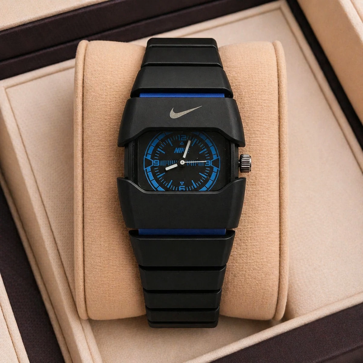 Premium Unisex Stylish Watch – Luxury Design - Nike Watch Model 9090 Full Black Or Blue  Colour Dial Black Or Blue  - এক পিস ব্যাটারি ফ্রি