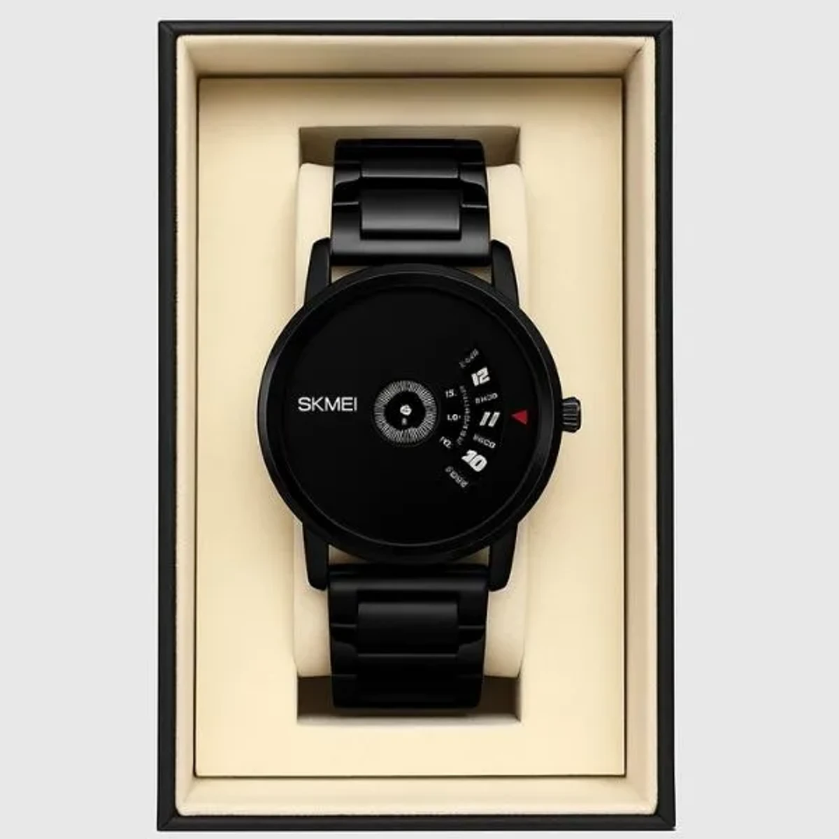 SKMEI WATCH MODEL 1260 Stainless Steel Watch For Men – Full Black Colour Watch -