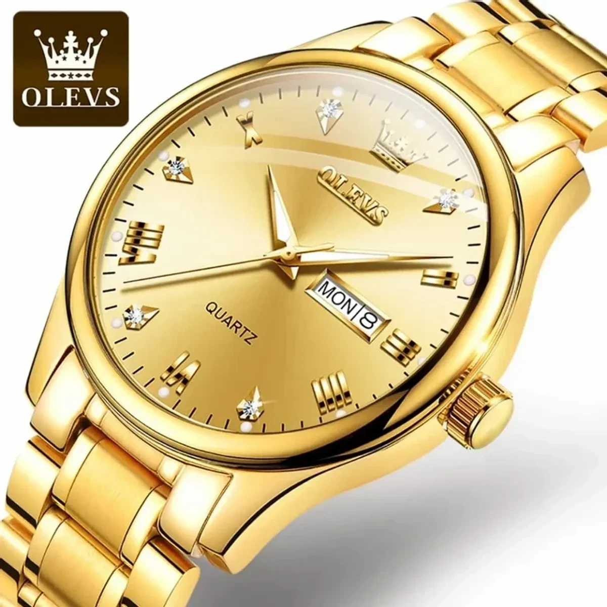 OLEVS WATCH MODEL  5563  FULL GOLDEN COLOUR  WATCH FOR MAN