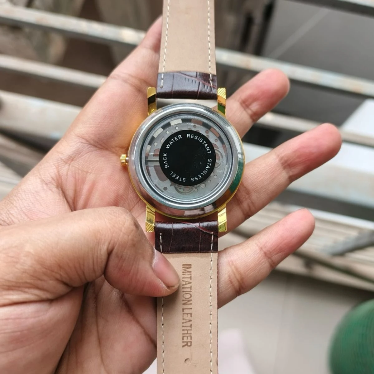 Luxury Skeleton Dial Men’s Watch - স্টাইলিশ স্কেলেটন ডায়াল মেন্স ওয়াচ  + এক পিস ব্যাটারি ফ্রি