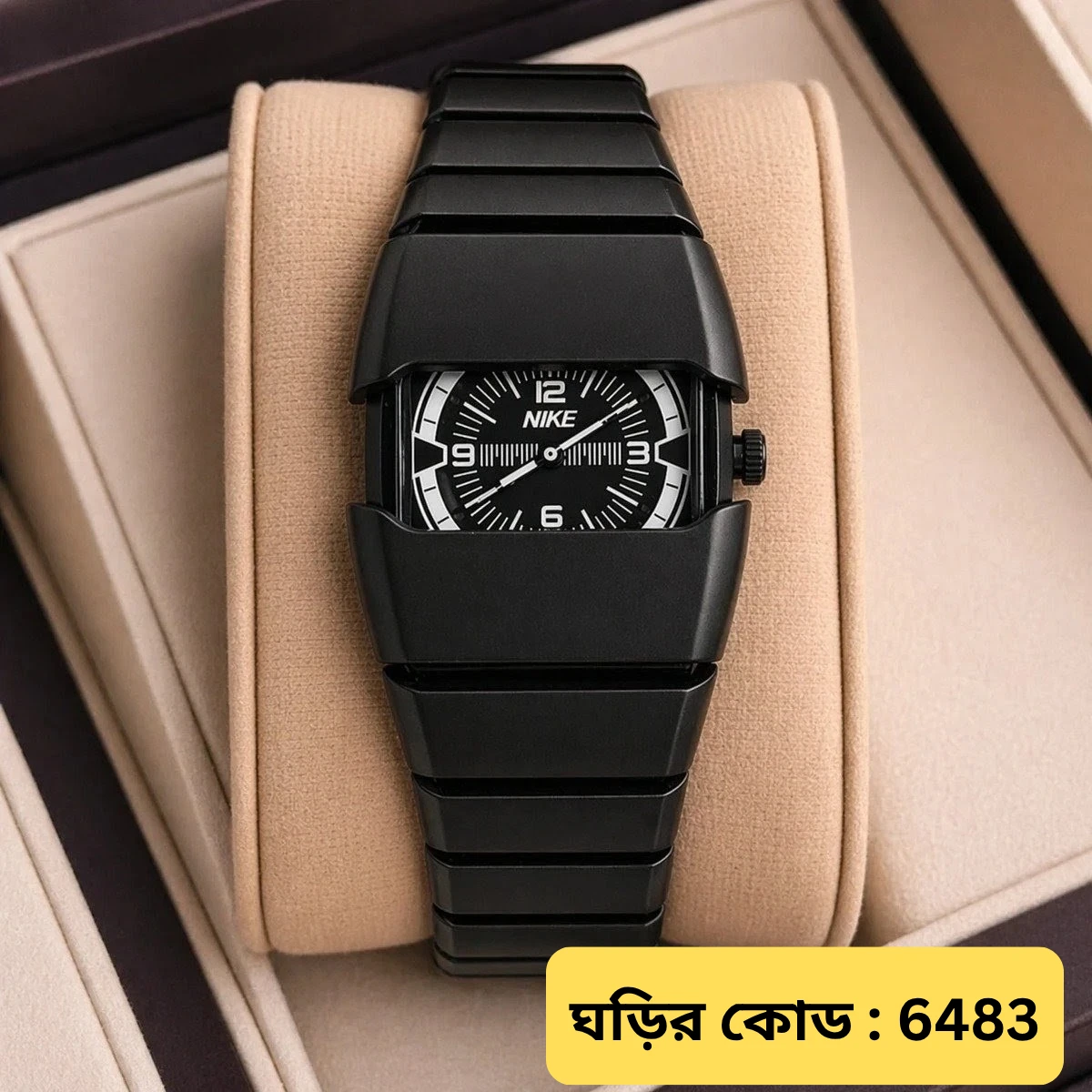 Premium Unisex Stylish Watch – Luxury Design - Nike No Logo Watch Model 9090 Full Black Colour Dial Black Or White - এক পিস ব্যাটারি ফ্রি