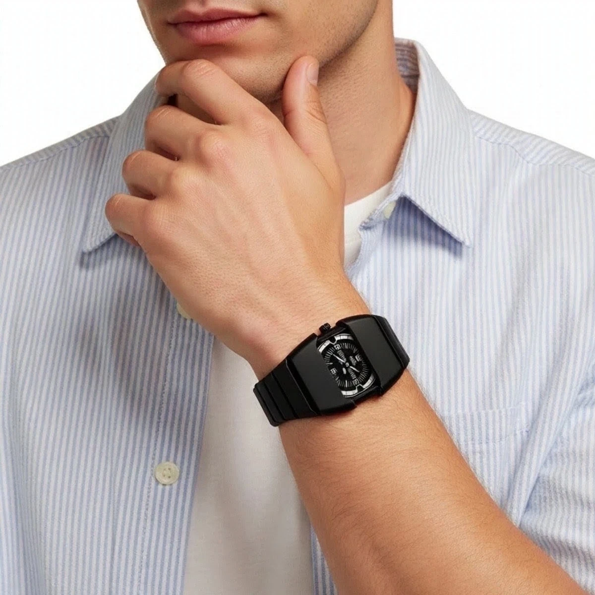 Premium Unisex Stylish Watch – Luxury Design - Nike No Logo Watch Model 9090 Full Black Colour Dial Black Or White - এক পিস ব্যাটারি ফ্রি