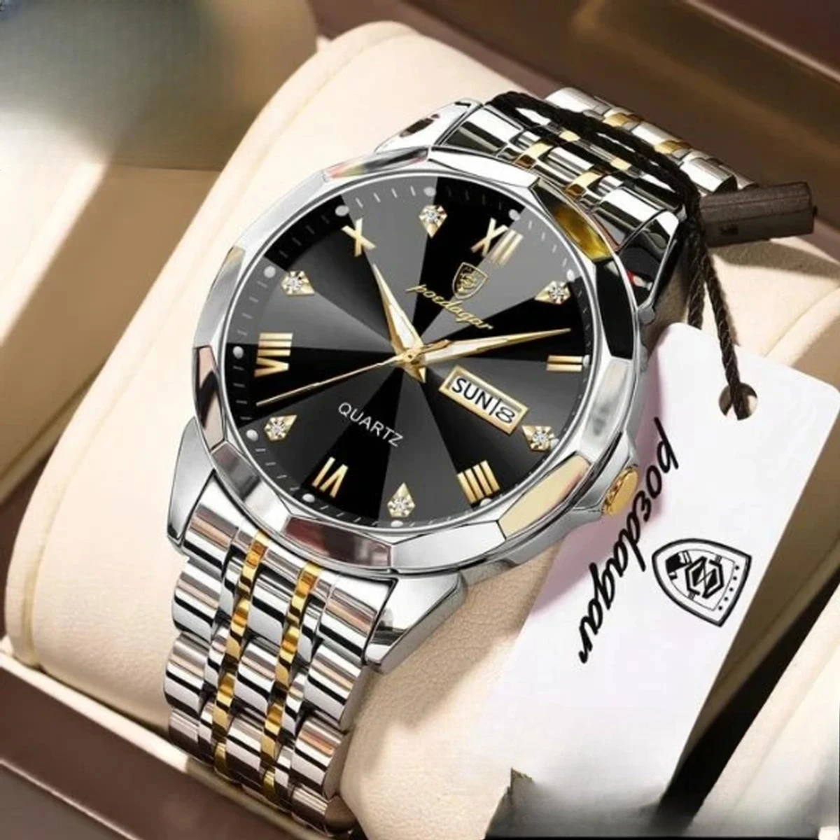 Luxury Men Watches Poydagor MODEL 810 Toton Ar Dial Black COLOUR WATCH MAN