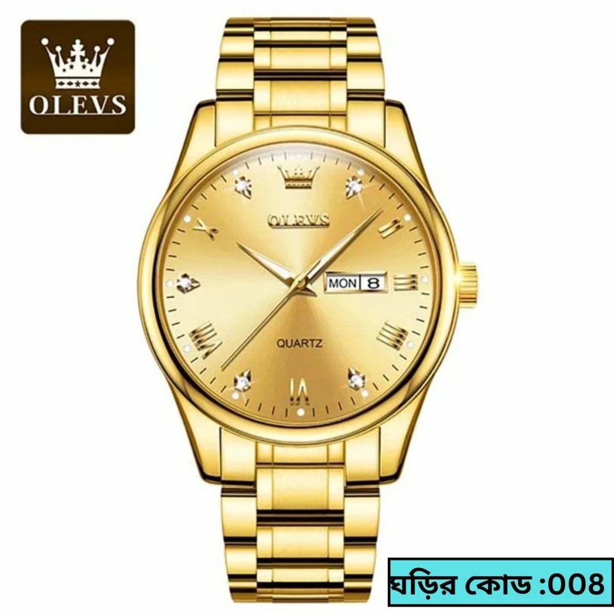 Top Brand OLEVS 5563 MODEL FULL GOLDEN  COLOURWATCH FOR MAN