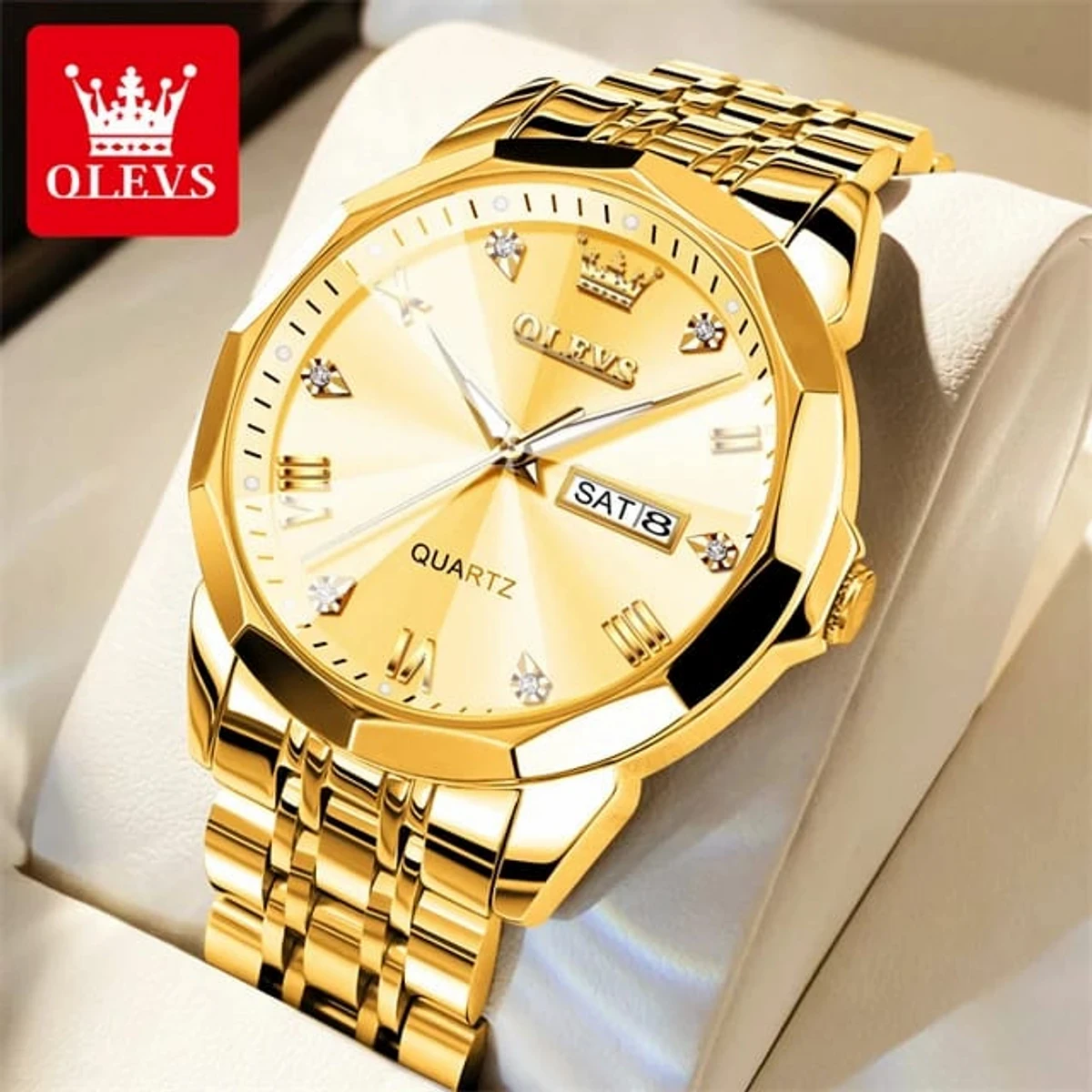 OLEVS MODEL 9931 Watch for Men Stainless Steel  Watches - 9941 FULL GOLDEN- MAN  WATCH