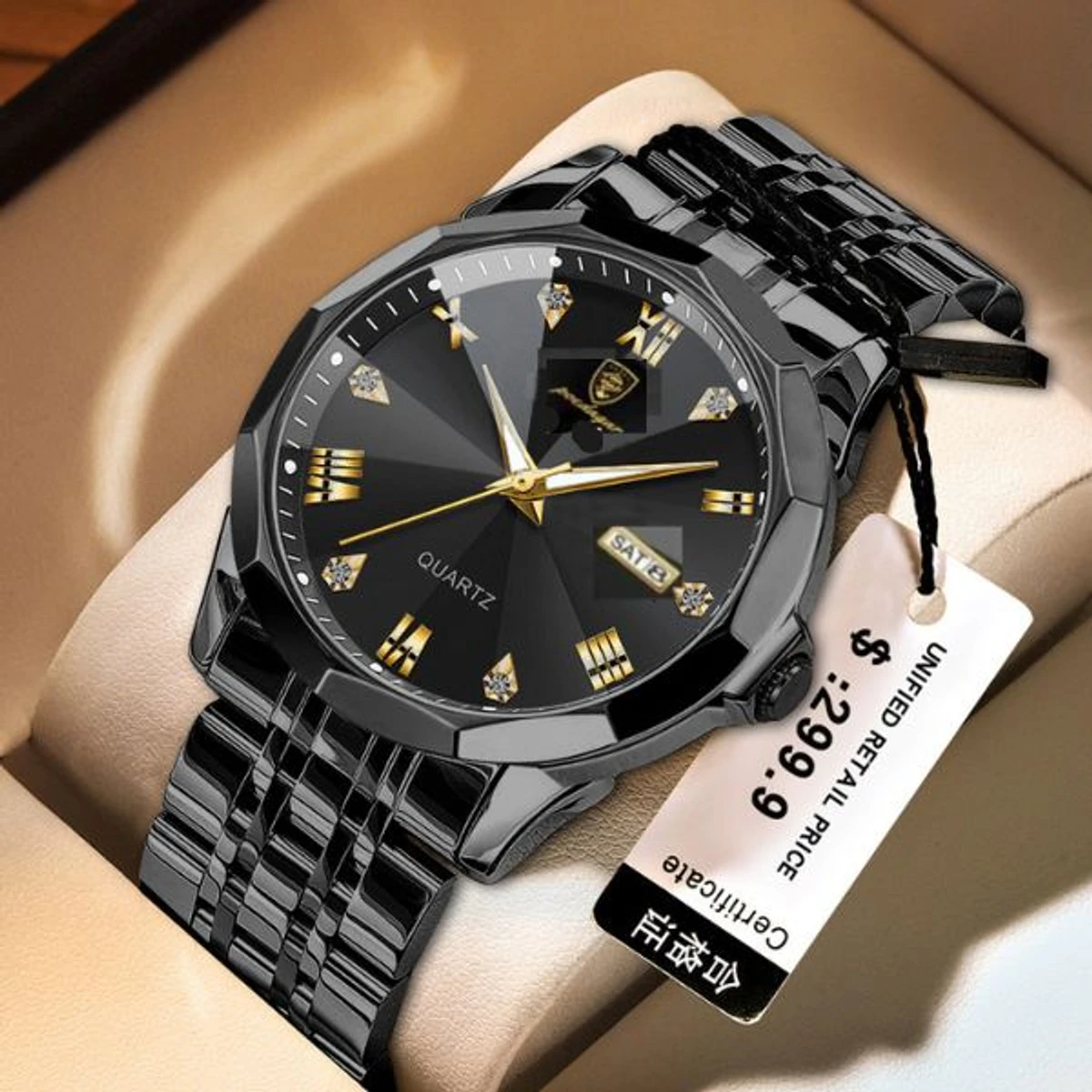 Luxury Men Watches Poydagor MODEL 810 Full Black Cooler Watch