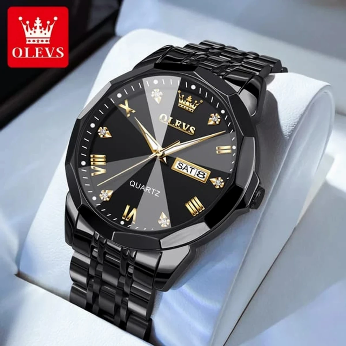OLEVS MODEL 9931 Watch for Men Stainless Steel Watches - 9941 FULL BLACK WATCH- MAN  WATCH