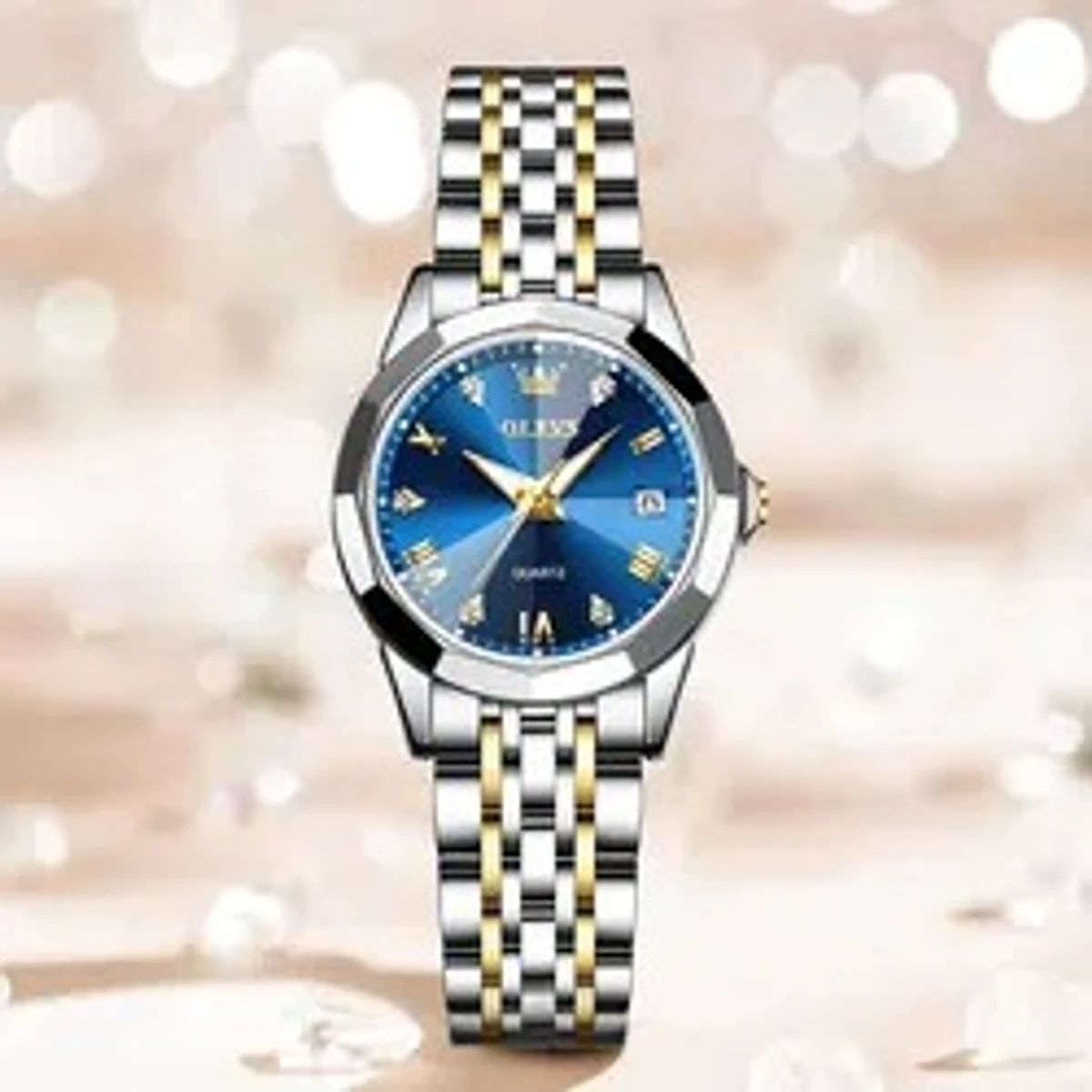 OLEVS MODEL 9931 Watch for Men Stainless Steel Watches - 9941 TOTON AR DIAL BLUE WOMEN