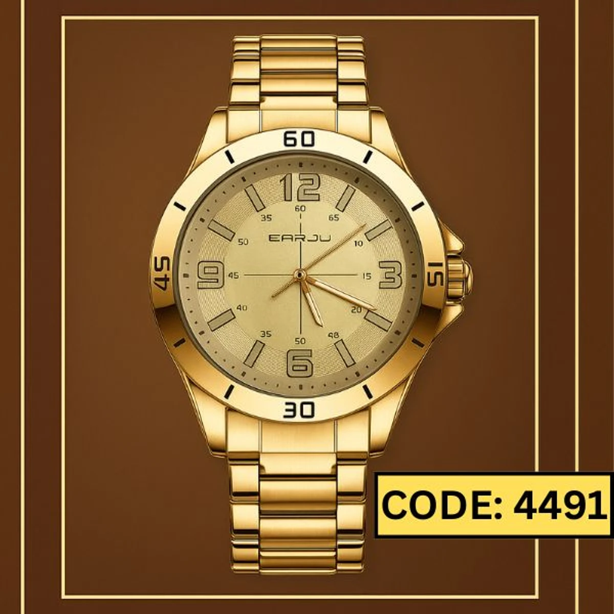 CRRJU MODEL 5003 Man’s Premium Quality Watch Full Golden Cooler Man Watch + এক পিস ব্যাটারি ফ্রি।