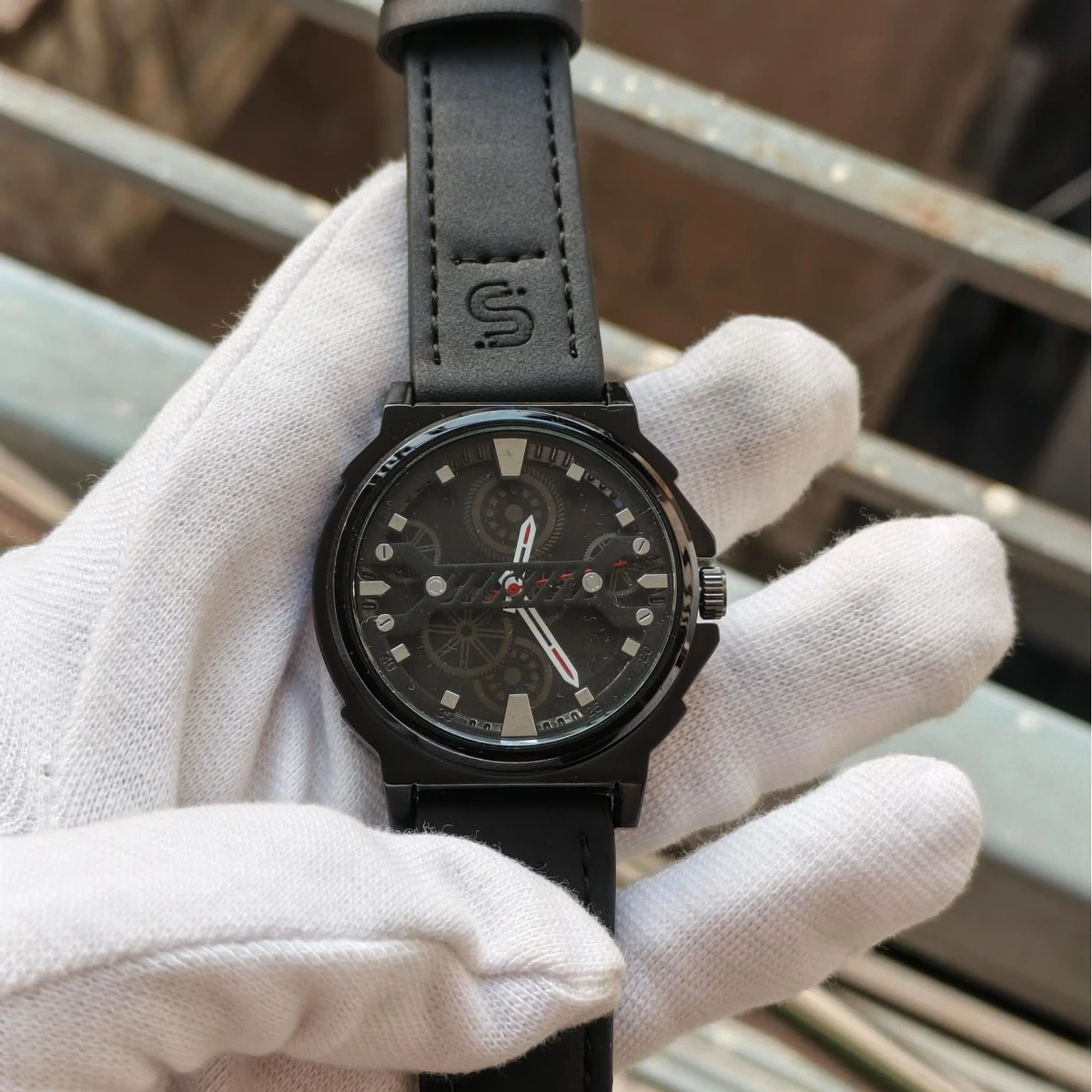 Sober Watch Model 980 Premium Watch Belt Black  Dial Black Colour Watch For Man