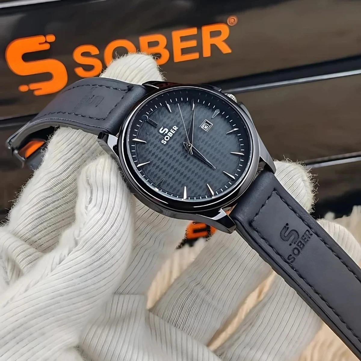 Sober Watch Model 960 Premium Watch Belt Black  Dial Black  Colour Watch For Man