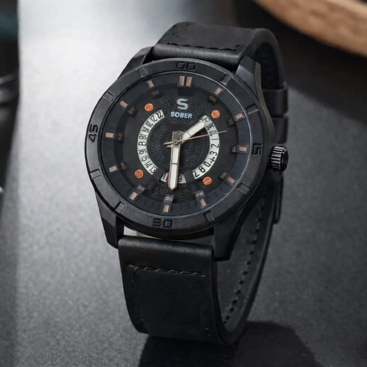 Sober Watch Model 995 Premium Watch Full Black Colour Watch For Man