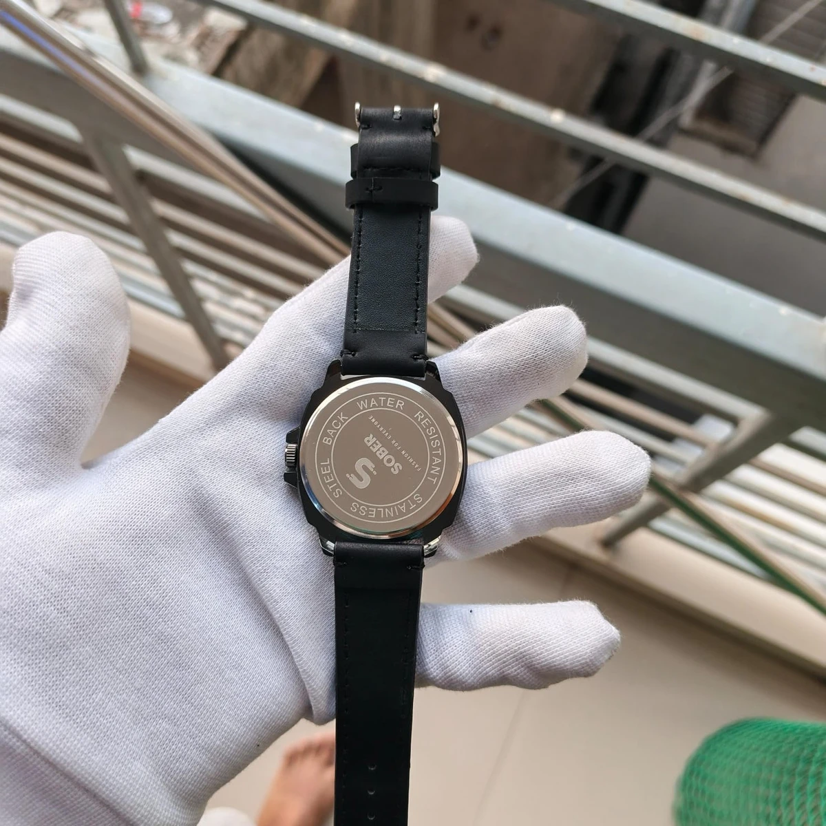 Sober Watch Model 985 Premium Watch Belt Black Dial Black Colour Watch For Man