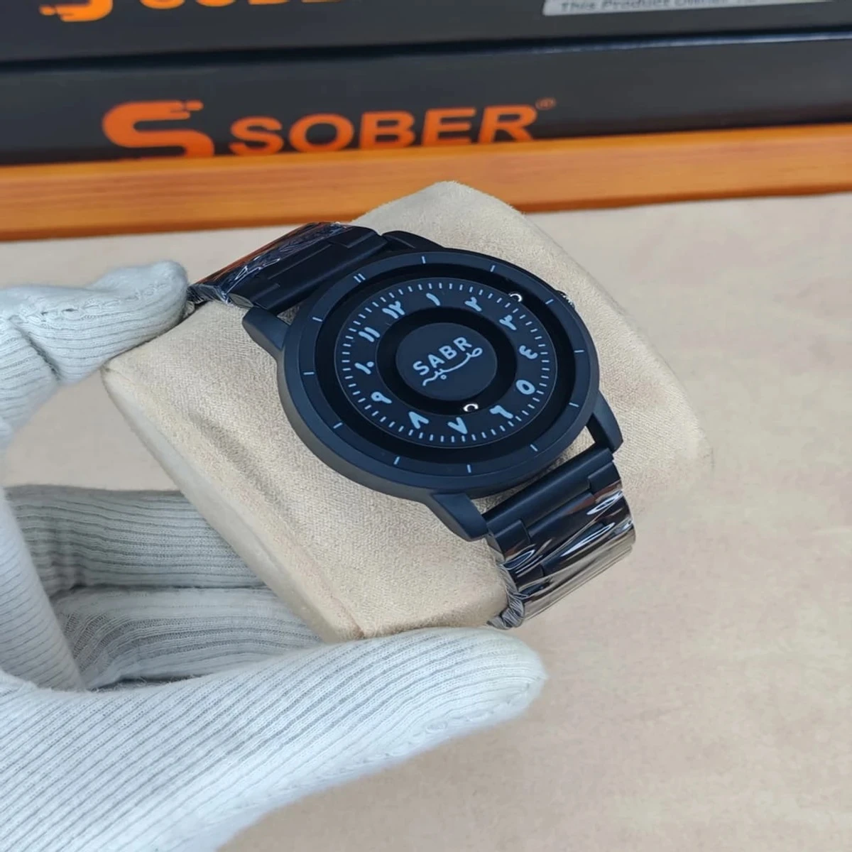 Sober Watch Model 985 Chain Watch  Premium Watch Full  Black Colour Watch For Man