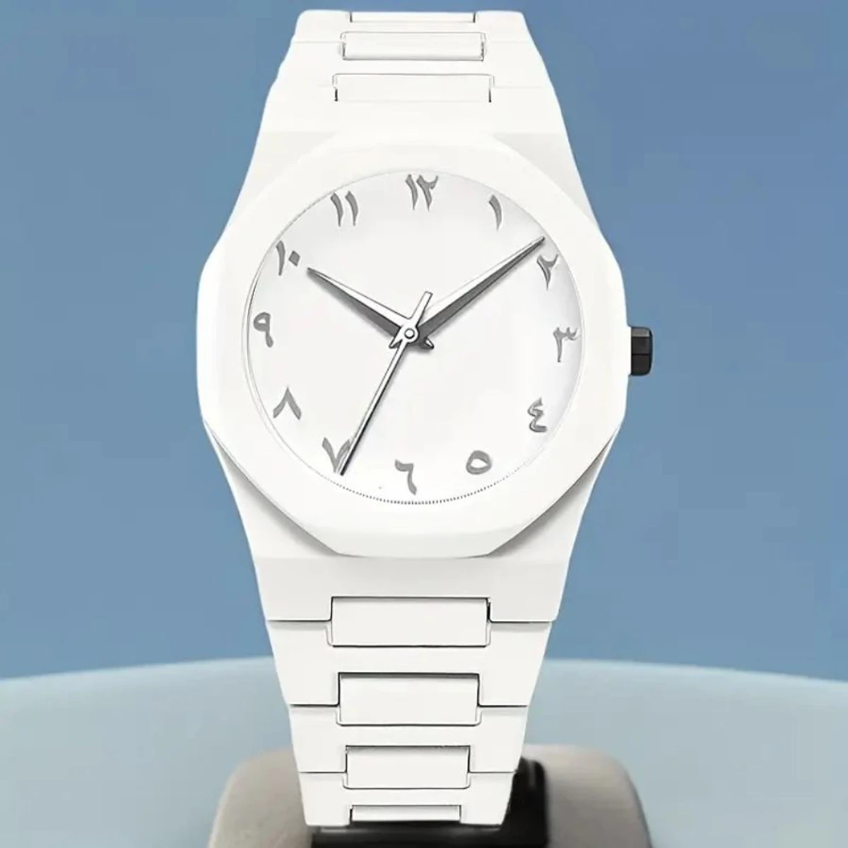 Arabic Plastic Carbon Fiber body Watch Full White Colour Dial Arabic