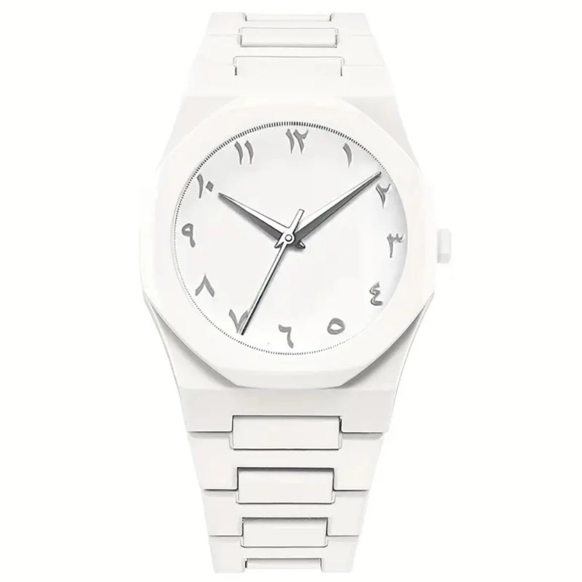 Arabic Plastic Carbon Fiber body Watch Full White Colour Dial Arabic