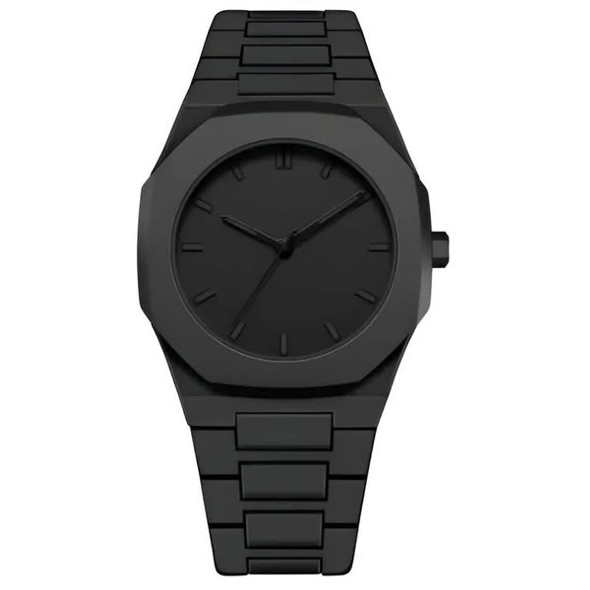 Roman Plastic Carbon Fiber body Watch Full Black Colour Roman