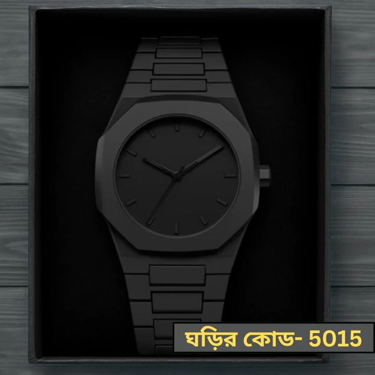 Roman Plastic Carbon Fiber body Watch Full Black Colour Roman