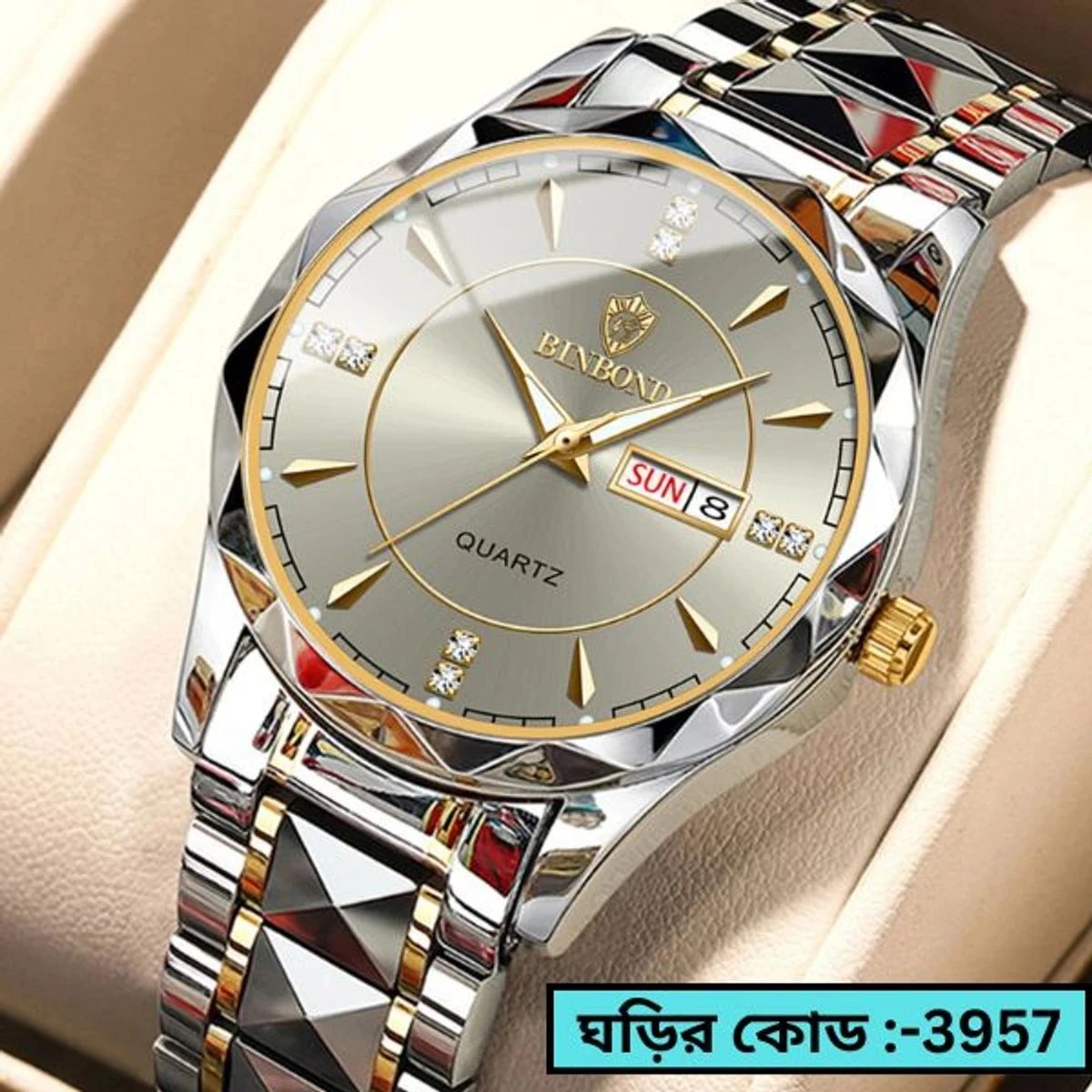 ORIGINAL BINBOND MODEL 550 WATCH FOR MAN TOTON AR DIAL ASH COLOUR WATCH