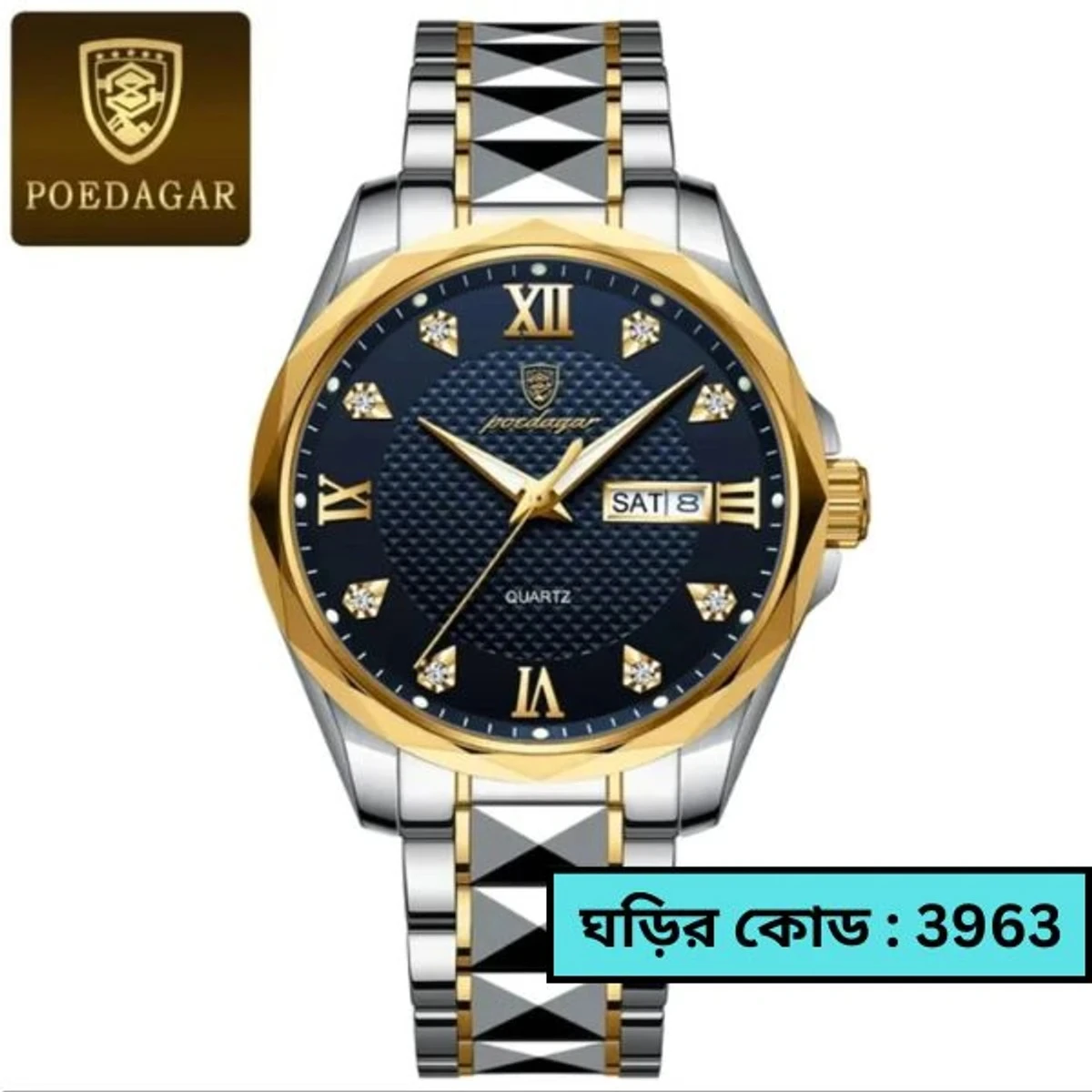 ORIGINAL POEDAGAR MODEL 998 WATCH FOR MAN TOTON AR DIAL BLUE COLOUR WATCH