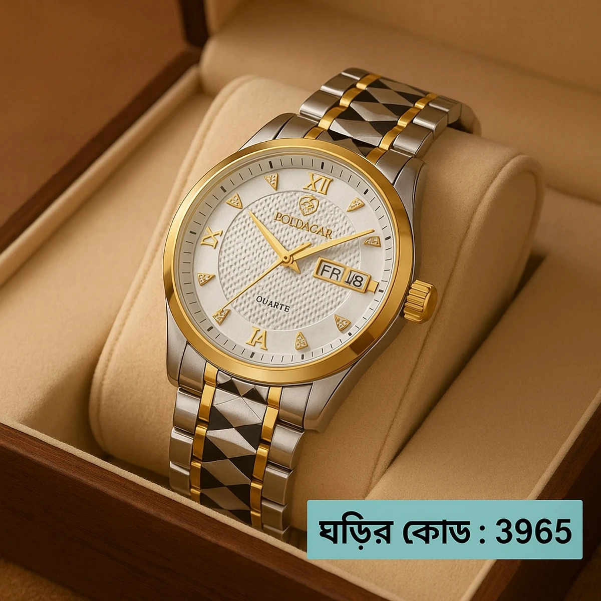 ORIGINAL POEDAGAR MODEL 998 WATCH FOR MAN TOTON AR DIAL WHITE COLOUR WATCH