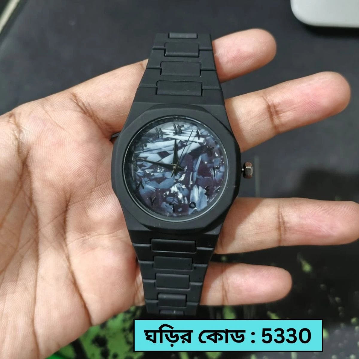 Arabic Watch Full Black Colour Dial kelografi Colour Mix Watch