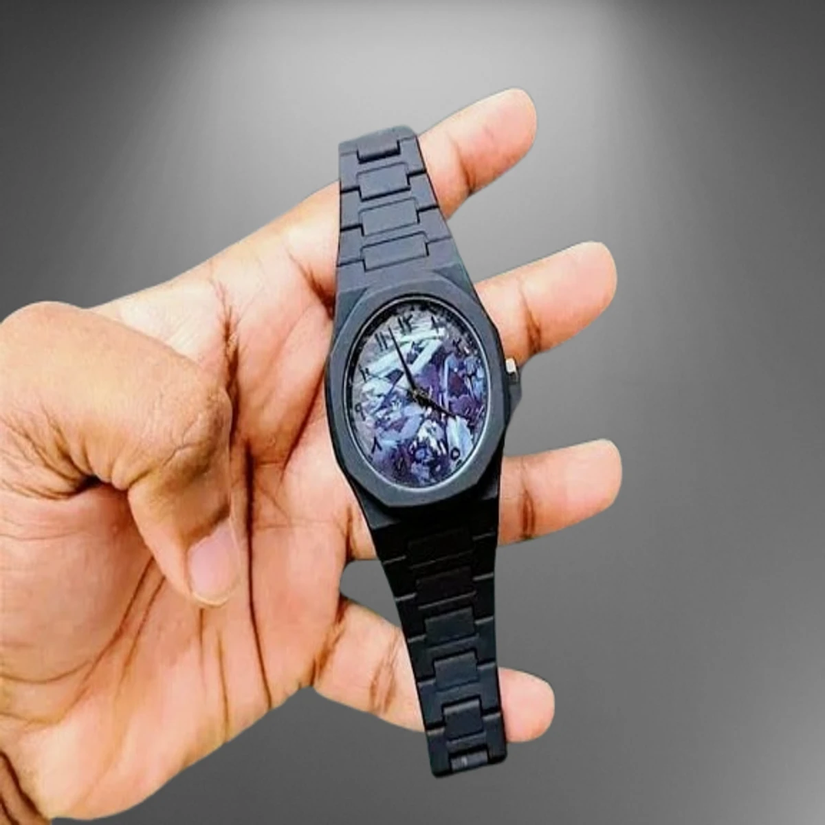 Arabic Watch Full Black Colour Dial kelografi Colour Mix Watch